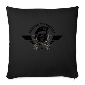 Armée, Guerre, Militaire, Uniforme, Force, Soldat Camouflage - Housse de coussin décorative 45 x 45 cm - noir - Devant