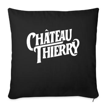 Château-Thierry - Housse de coussin décorative 45 x 45 cm - noir - Devant