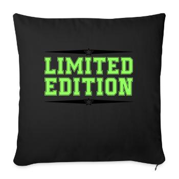 limited edition - Sofa pillowcase 17,3'' x 17,3'' (45 x 45 cm) - black - Front