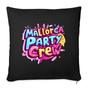 Visite de l’équipage de fête à Majorque - Housse de coussin décorative 45 x 45 cm - noir - Devant
