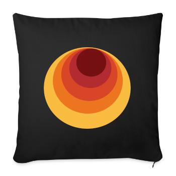 Retro Circle Polka Dot - Sofa pillowcase 17,3'' x 17,3'' (45 x 45 cm) - black - Front