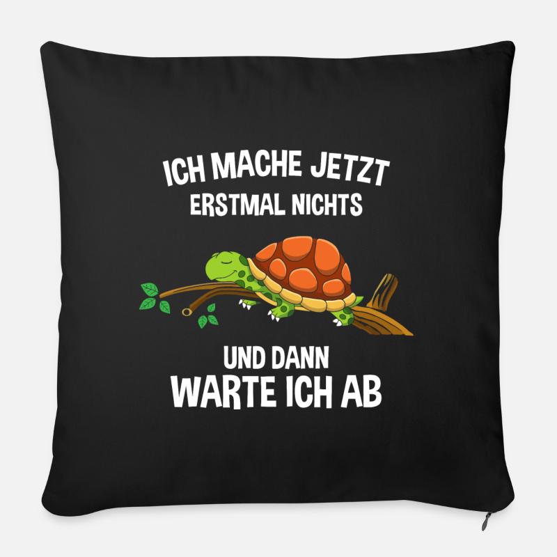 I'm not going to do anything now, then I'll wait - Sofa pillowcase 17,3'' x 17,3'' (45 x 45 cm) - black