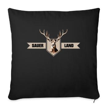 Sauerland Hirsch 01 - Housse de coussin décorative 45 x 45 cm - noir - Devant