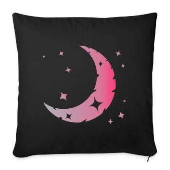 La lune et les étoiles - Housse de coussin décorative 45 x 45 cm - noir - Devant