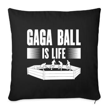 Gaga Ball Dodgeball Gagaball Player Gaga Ball - Sofa pillowcase 17,3'' x 17,3'' (45 x 45 cm) - black - Front
