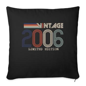 Vintage 2006 Anniversary Gift - Vintage 2006 - Sofa pillowcase 17,3'' x 17,3'' (45 x 45 cm) - black - Front