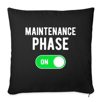 Phase d’entretien ON Entraînement de musculation de poids - Housse de coussin décorative 45 x 45 cm - noir - Devant