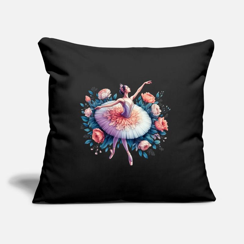 Danseuse de ballet avec tutu Housse de coussin décorative 45 x 45 cm
