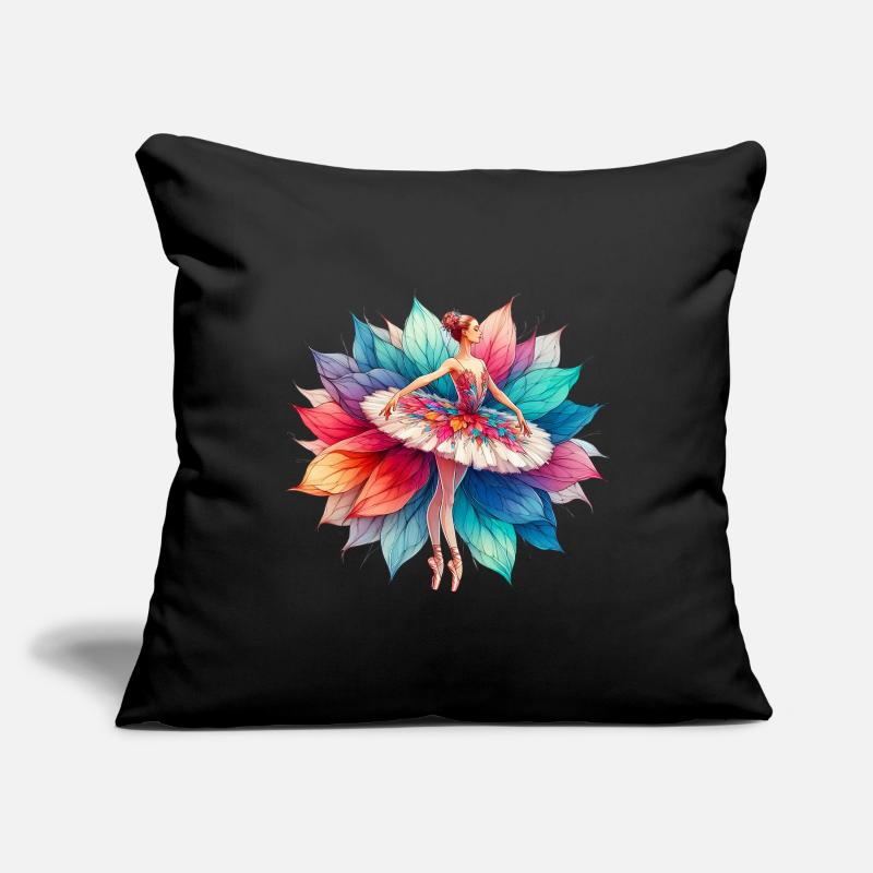 Ballet dancer with tutu Sofa pillowcase 17,3'' x 17,3'' (45 x 45 cm)