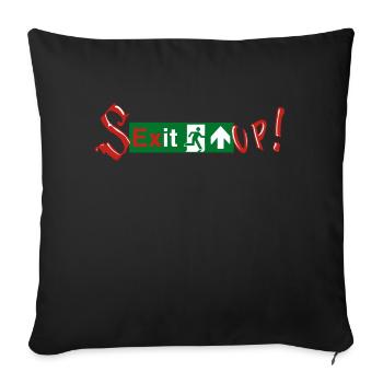 T-shirt chaud - Housse de coussin décorative 45 x 45 cm - noir - Devant