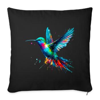 Colibri - Housse de coussin décorative 45 x 45 cm - noir - Devant