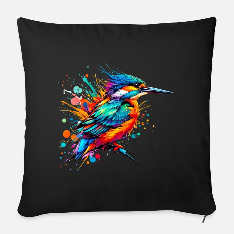 Eisvogel - Sofakissenbezug 45 x 45 cm - Schwarz