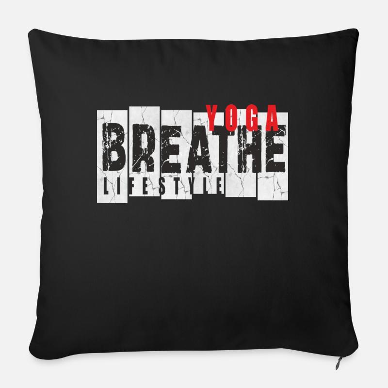Yoga, Lifestyle - Sofakissenbezug 45 x 45 cm - Schwarz