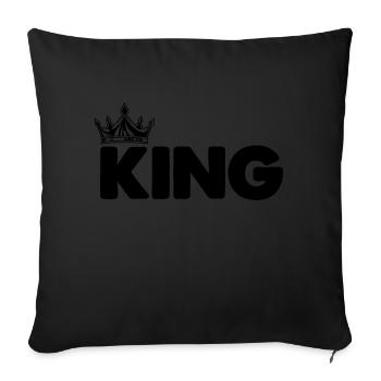Roi - Housse de coussin décorative 45 x 45 cm - noir - Devant