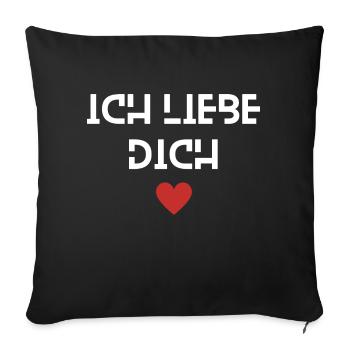 Je t’aime personne préférée chérie Saint-Valentin - Housse de coussin décorative 45 x 45 cm - noir - Devant