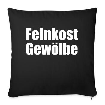 Feinkostgewölbe - Sofakissenbezug 45 x 45 cm - Schwarz - Vorne