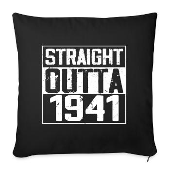 Straight Outta 1941 Retro 1941 Anniversary Gift - Sofa pillowcase 17,3'' x 17,3'' (45 x 45 cm) - black - Front