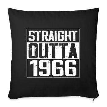 Straight Outta 1966 Retro 1966 Anniversary Gift - Sofa pillowcase 17,3'' x 17,3'' (45 x 45 cm) - black - Front