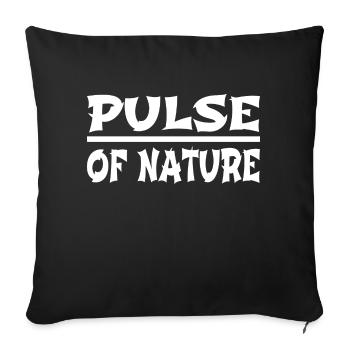 wilderness trekking steady heartbeat heart rhythm - Sofa pillowcase 17,3'' x 17,3'' (45 x 45 cm) - black - Front