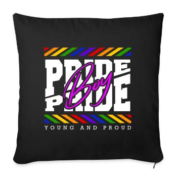 Love Is Love Pride Colors Of Rainbow Equality - Sofa pillowcase 17,3'' x 17,3'' (45 x 45 cm) - black - Front