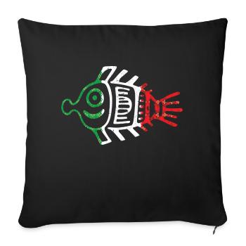 Aztekensymbol mexikanische Maya mexikanische Flagge Schuhschnabel - Sofakissenbezug 45 x 45 cm - Schwarz - Vorne