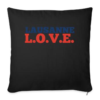 Lausanne - Sofa pillowcase 17,3'' x 17,3'' (45 x 45 cm) - black - Front