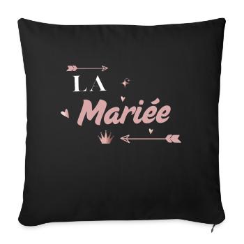 The Bride Pink Arrow - Sofa pillowcase 17,3'' x 17,3'' (45 x 45 cm) - black - Front