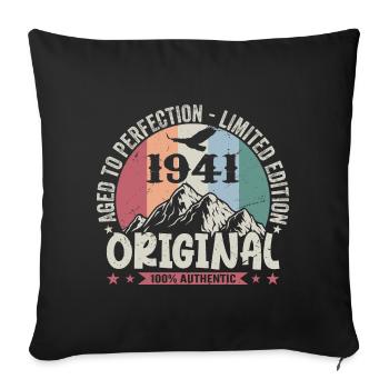 1941 birthday 1941 vintage birthday 1941 - Sofa pillowcase 17,3'' x 17,3'' (45 x 45 cm) - black - Front