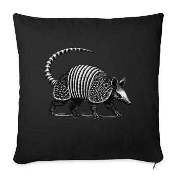 Armadillo Gürteltier - Sofa pillowcase 17,3'' x 17,3'' (45 x 45 cm) - black - Front