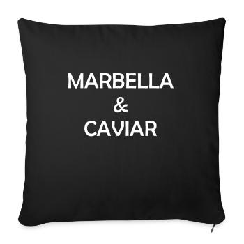 Marbella and Cavian Spain Espana Spanien - Sofa pillowcase 17,3'' x 17,3'' (45 x 45 cm) - black - Front