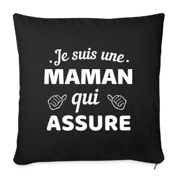 Selbstbewusste Mom Pride Botschaft - Sofakissenbezug 45 x 45 cm - Schwarz - Vorne