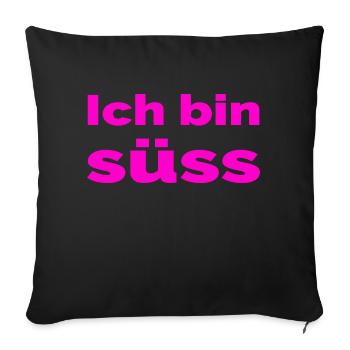 Süss - Sofakissenbezug 45 x 45 cm - Schwarz - Vorne