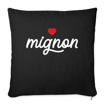 Le mignon - Housse de coussin décorative 45 x 45 cm - noir - Devant