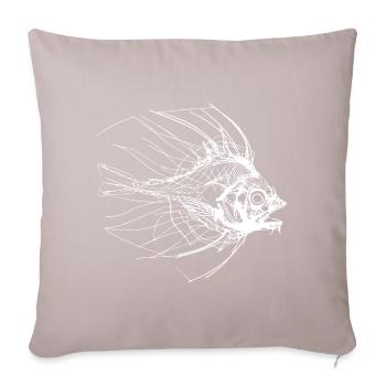 Fish Sketch - Sofa pillowcase 17,3'' x 17,3'' (45 x 45 cm) - light taupe - Front