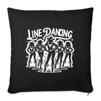 Mama tanzt Line Dance Line Dancing Mom - Sofa pillowcase 17,3'' x 17,3'' (45 x 45 cm) - black - Front