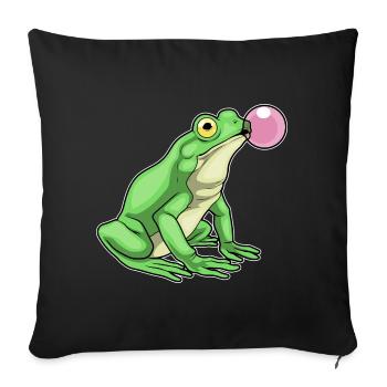 Gomme à mâcher Frog - Housse de coussin décorative 45 x 45 cm - noir - Devant