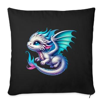 Dragon - Sofa pillowcase 17,3'' x 17,3'' (45 x 45 cm) - black - Front
