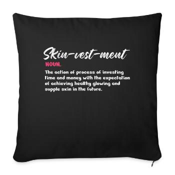 Skinvestment Beauty Therapist Facialist Skin - Sofa pillowcase 17,3'' x 17,3'' (45 x 45 cm) - black - Front