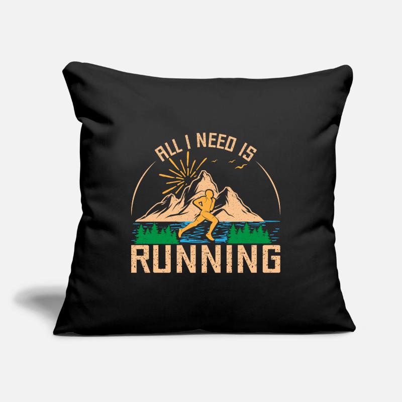 Running All I Need Is Running Marathon Runner Gift Sofakissenbezug 45 x 45 cm