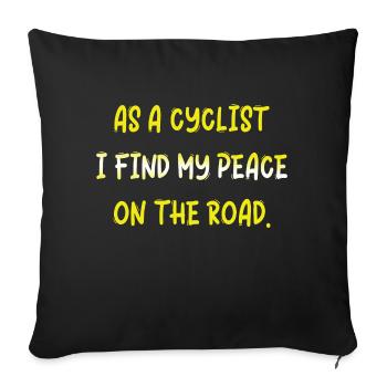 Bicycle Bicycle Bicycle Bike Biker MTB 15 - Sofa pillowcase 17,3'' x 17,3'' (45 x 45 cm) - black - Front