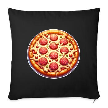 Pizza - Sofakissenbezug 45 x 45 cm - Schwarz - Vorne