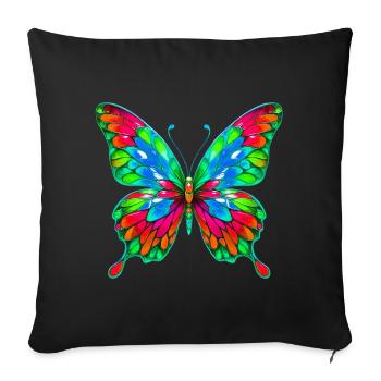 Schmetterling - Sofakissenbezug 45 x 45 cm - Schwarz - Vorne