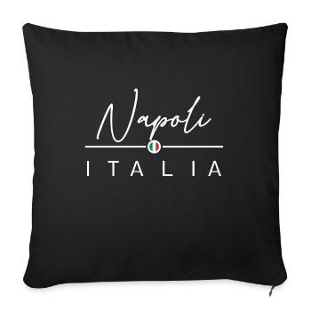 Italia - Napoli - Naples - Italien - Italy - Sofa pillowcase 17,3'' x 17,3'' (45 x 45 cm) - black - Front