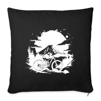 Vtt - Housse de coussin décorative 45 x 45 cm - noir - Devant