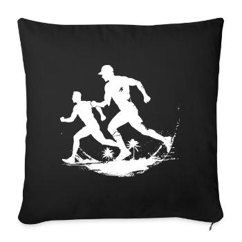 Running Chart - Sofa pillowcase 17,3'' x 17,3'' (45 x 45 cm) - black - Front