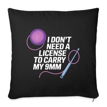 Je n’ai pas besoin de certificat pour ma laine - Housse de coussin décorative 45 x 45 cm - noir - Devant