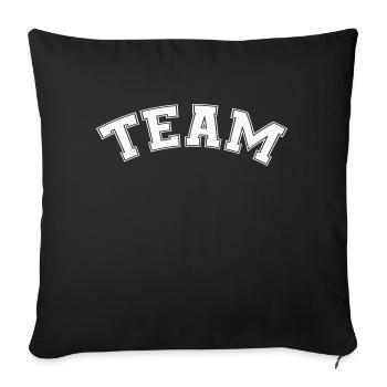 équipe - Housse de coussin décorative 45 x 45 cm - noir - Devant