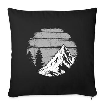 Alpine Ridge Monochrome - Sofa pillowcase 17,3'' x 17,3'' (45 x 45 cm) - black - Front