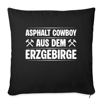 Fahrer aus dem Erzgebirge - Sofakissenbezug 45 x 45 cm - Schwarz - Vorne