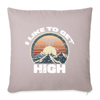 Drone J’aime me défoncer - Housse de coussin décorative 45 x 45 cm - taupe clair - Devant